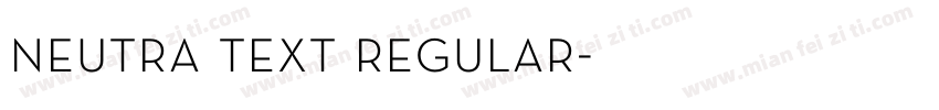neutra text regular字体转换